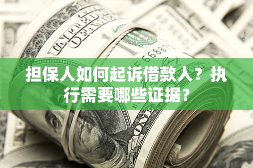 武汉担保人如何起诉借款人？执行需要哪些证据？