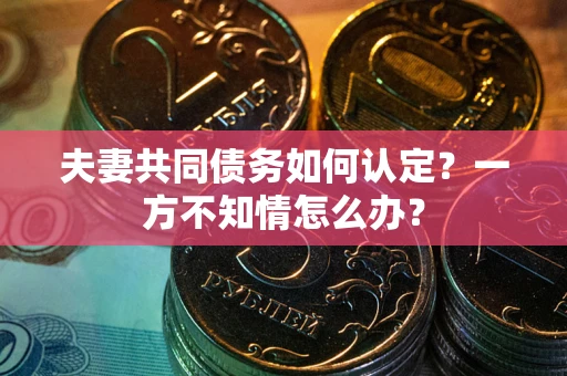 武汉夫妻共同债务如何认定？一方不知情怎么办？