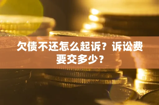 武汉欠债不还怎么起诉？诉讼费要交多少？