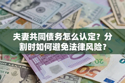 武汉夫妻共同债务怎么认定？分割时如何避免法律风险？